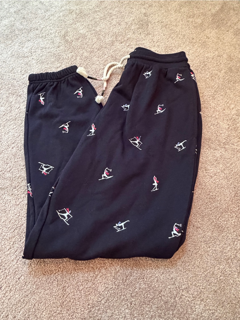 Small spiritual gangster namaski Hudson sweatpants joggers black embroidered ski - Picture 13 of 13
